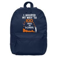 I Hooped My Way 100 Days Of School Basketball 16 in Basic Backpack
