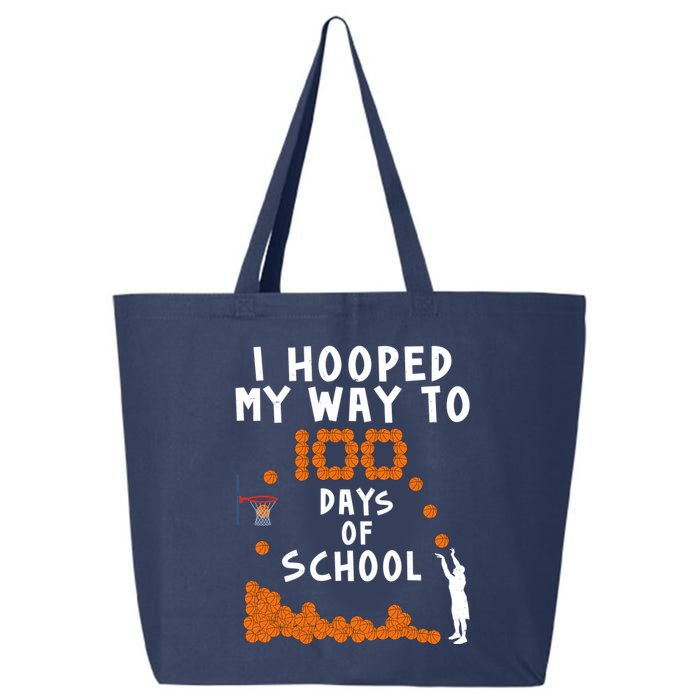 I Hooped My Way 100 Days Of School Basketball 25L Jumbo Tote