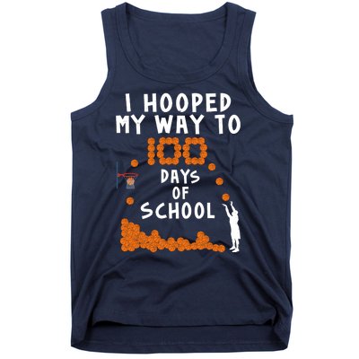 I Hooped My Way 100 Days Of School Basketball Tank Top