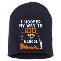 I Hooped My Way 100 Days Of School Basketball Short Acrylic Beanie