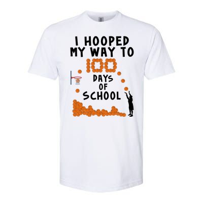 I Hooped My Way 100 Days Of School Basketball Softstyle CVC T-Shirt