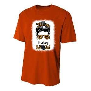 Ice Hockey Mom Mama Leopard Cheetah Print Hockey Cute Gift Performance Sprint T-Shirt