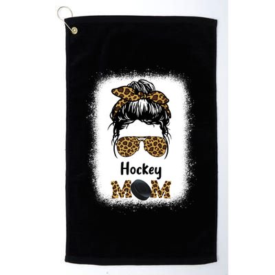 Ice Hockey Mom Mama Leopard Cheetah Print Hockey Cute Gift Golf Towel