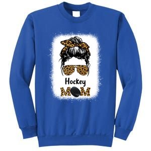 Ice Hockey Mom Mama Leopard Cheetah Print Hockey Cute Gift Sweatshirt