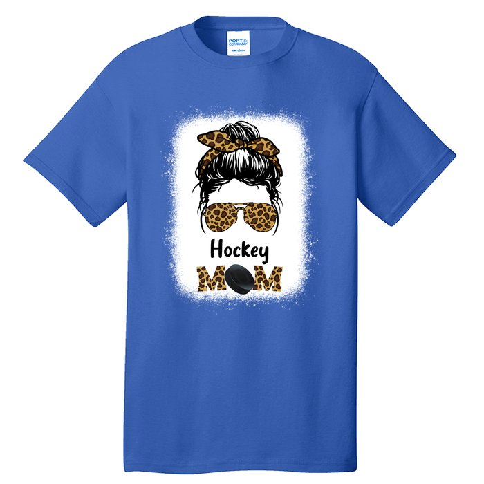 Ice Hockey Mom Mama Leopard Cheetah Print Hockey Cute Gift Tall T-Shirt