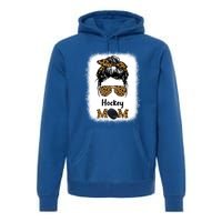 Ice Hockey Mom Mama Leopard Cheetah Print Hockey Cute Gift Premium Hoodie