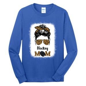 Ice Hockey Mom Mama Leopard Cheetah Print Hockey Cute Gift Tall Long Sleeve T-Shirt