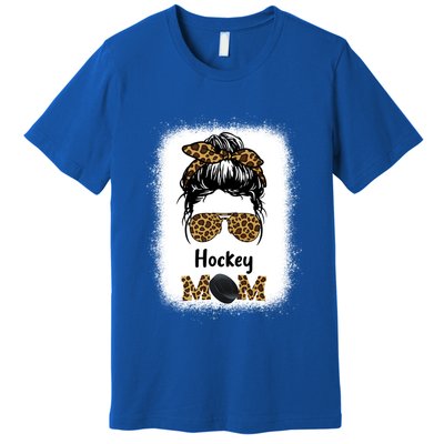 Ice Hockey Mom Mama Leopard Cheetah Print Hockey Cute Gift Premium T-Shirt