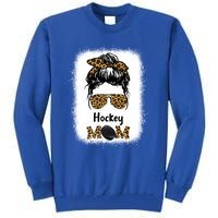 Ice Hockey Mom Mama Leopard Cheetah Print Hockey Cute Gift Tall Sweatshirt