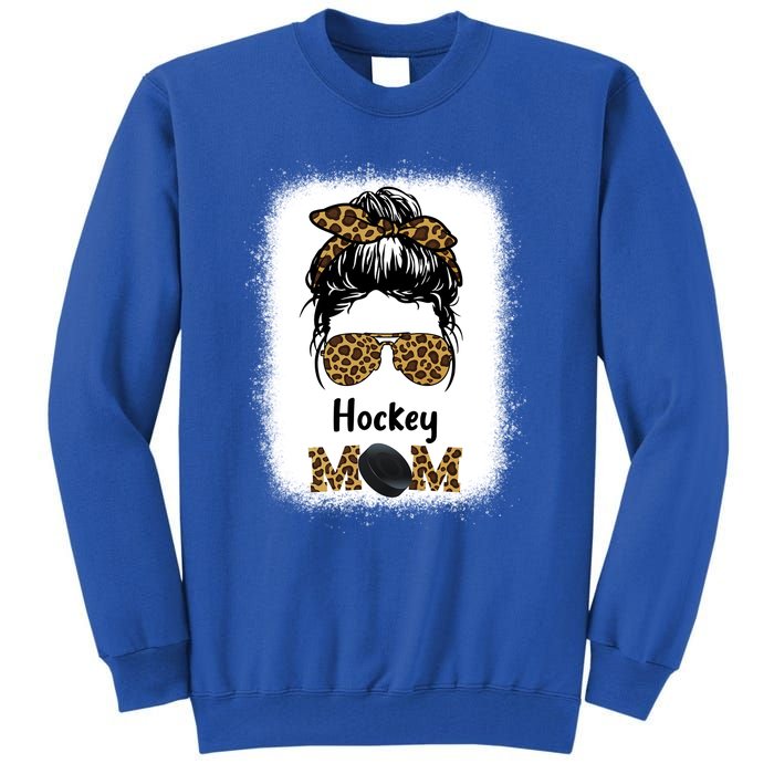 Ice Hockey Mom Mama Leopard Cheetah Print Hockey Cute Gift Tall Sweatshirt