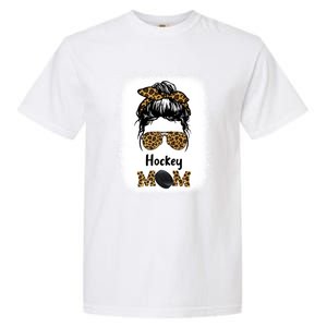 Ice Hockey Mom Mama Leopard Cheetah Print Hockey Cute Gift Garment-Dyed Heavyweight T-Shirt