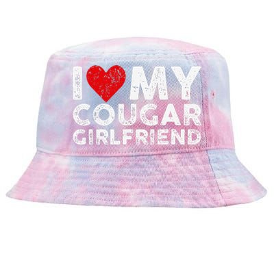 I Heart My Cougar Girlfriend Mommy Family GF Love Funny Tie-Dyed Bucket Hat