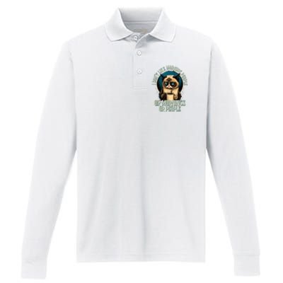 I Hate Morning People And Mornings And People Coffee Cat Performance Long Sleeve Polo