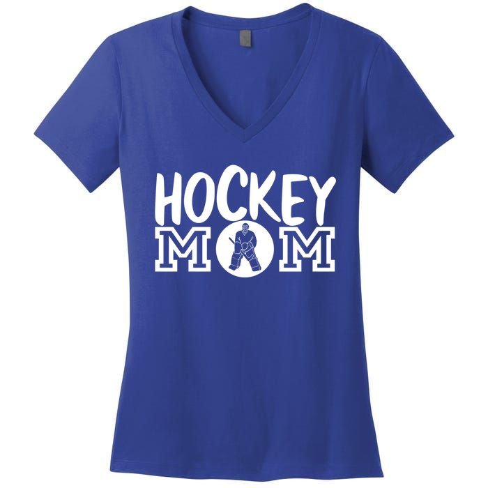 Ice Hockey Mom Goalie Gift Women's V-Neck T-Shirt