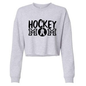 Ice Hockey Mom Goalie Gift Cropped Pullover Crew