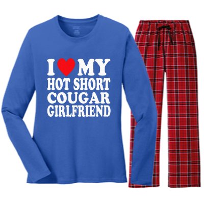 I Heart My Hot Short Cougar Girlfriend Women's Long Sleeve Flannel Pajama Set 