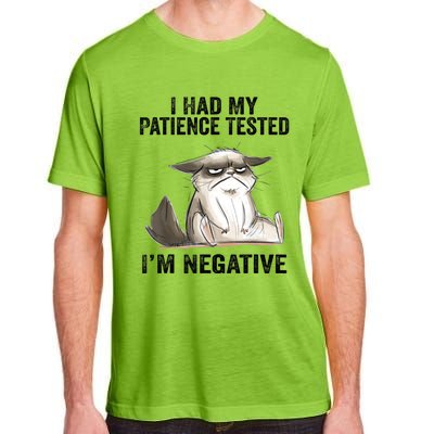 I Had My Patience Tested I'm Negative Cat Funny Sarcasm Adult ChromaSoft Performance T-Shirt