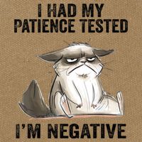 I Had My Patience Tested I'm Negative Cat Funny Sarcasm Cotton Canvas Backpack