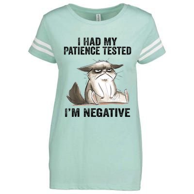 I Had My Patience Tested I'm Negative Cat Funny Sarcasm Enza Ladies Jersey Football T-Shirt