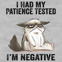I Had My Patience Tested I'm Negative Cat Funny Sarcasm Ladies PosiCharge Tri-Blend Wicking Tank