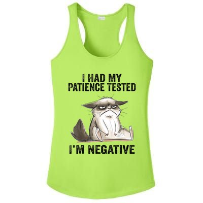 I Had My Patience Tested I'm Negative Cat Funny Sarcasm Ladies PosiCharge Competitor Racerback Tank