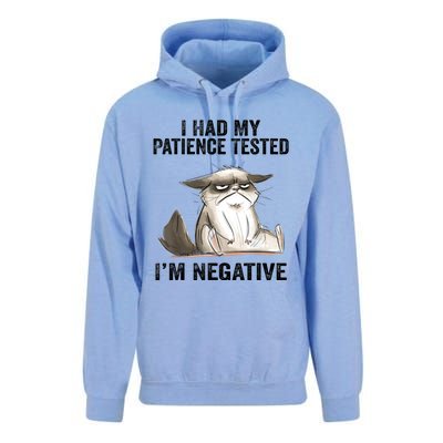 I Had My Patience Tested I'm Negative Cat Funny Sarcasm Unisex Surf Hoodie