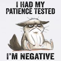 I Had My Patience Tested I'm Negative Cat Funny Sarcasm Garment-Dyed Sweatshirt