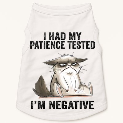 I Had My Patience Tested I'm Negative Cat Funny Sarcasm Doggie Tank