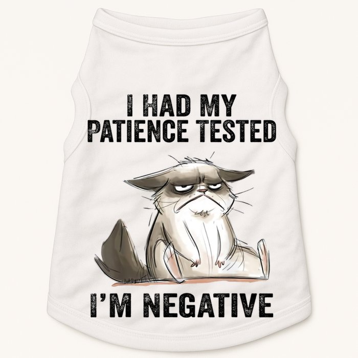 I Had My Patience Tested I'm Negative Cat Funny Sarcasm Doggie Tank