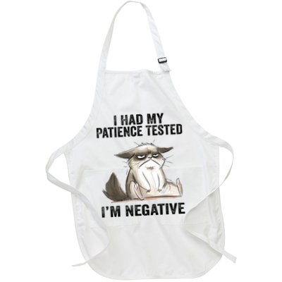I Had My Patience Tested I'm Negative Cat Funny Sarcasm Apron