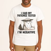I Had My Patience Tested I'm Negative Cat Funny Sarcasm Tall T-Shirt