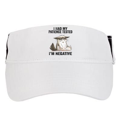 I Had My Patience Tested I'm Negative Cat Funny Sarcasm Adult Drive Performance Visor