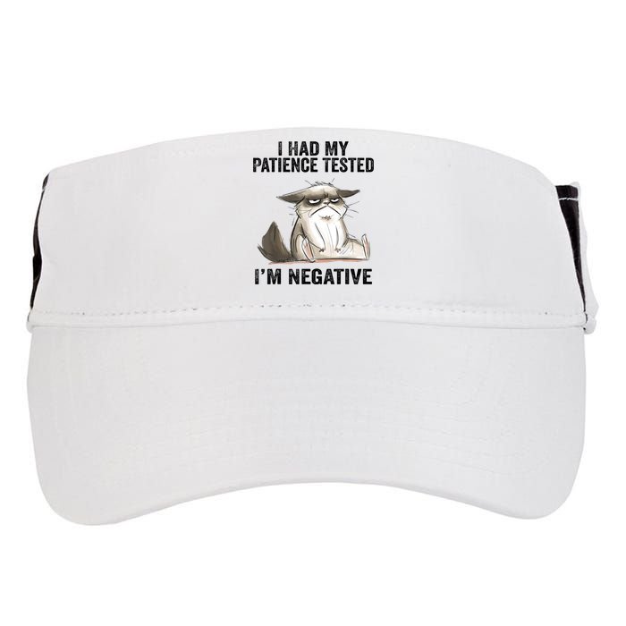 I Had My Patience Tested I'm Negative Cat Funny Sarcasm Adult Drive Performance Visor