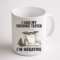 I Had My Patience Tested I'm Negative Cat Funny Sarcasm Mug