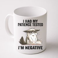 I Had My Patience Tested I'm Negative Cat Funny Sarcasm Mug