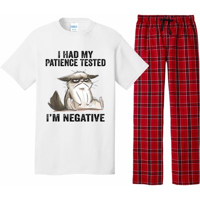 I Had My Patience Tested I'm Negative Cat Funny Sarcasm Pajama Set