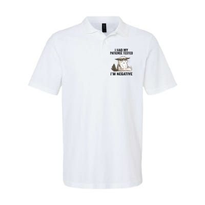 I Had My Patience Tested I'm Negative Cat Funny Sarcasm Polo