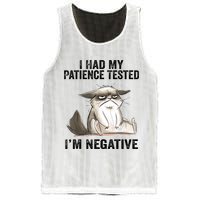 I Had My Patience Tested I'm Negative Cat Funny Sarcasm Mesh Reversible Basketball Jersey Tank