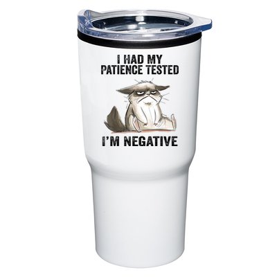 I Had My Patience Tested I'm Negative Cat Funny Sarcasm Tumbler