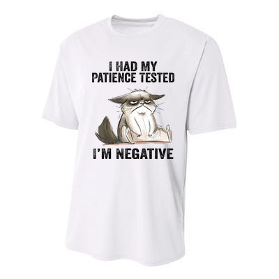 I Had My Patience Tested I'm Negative Cat Funny Sarcasm Youth Performance Sprint T-Shirt