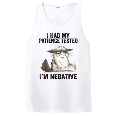 I Had My Patience Tested I'm Negative Cat Funny Sarcasm PosiCharge Competitor Tank