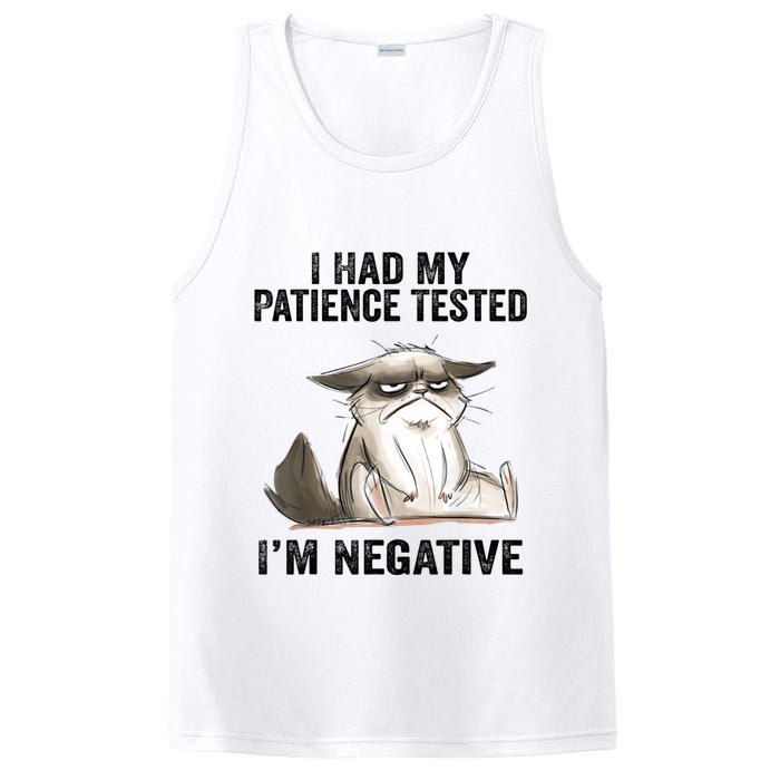 I Had My Patience Tested I'm Negative Cat Funny Sarcasm PosiCharge Competitor Tank