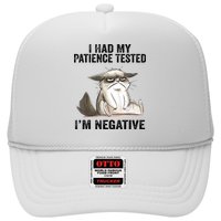 I Had My Patience Tested I'm Negative Cat Funny Sarcasm Hat