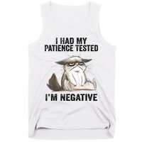 I Had My Patience Tested I'm Negative Cat Funny Sarcasm Tank Top