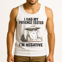 I Had My Patience Tested I'm Negative Cat Funny Sarcasm Tank Top