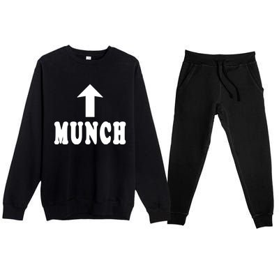 I Heart My Munch Proud Munch Lover I Love My Munch Funny Gift Premium Crewneck Sweatsuit Set