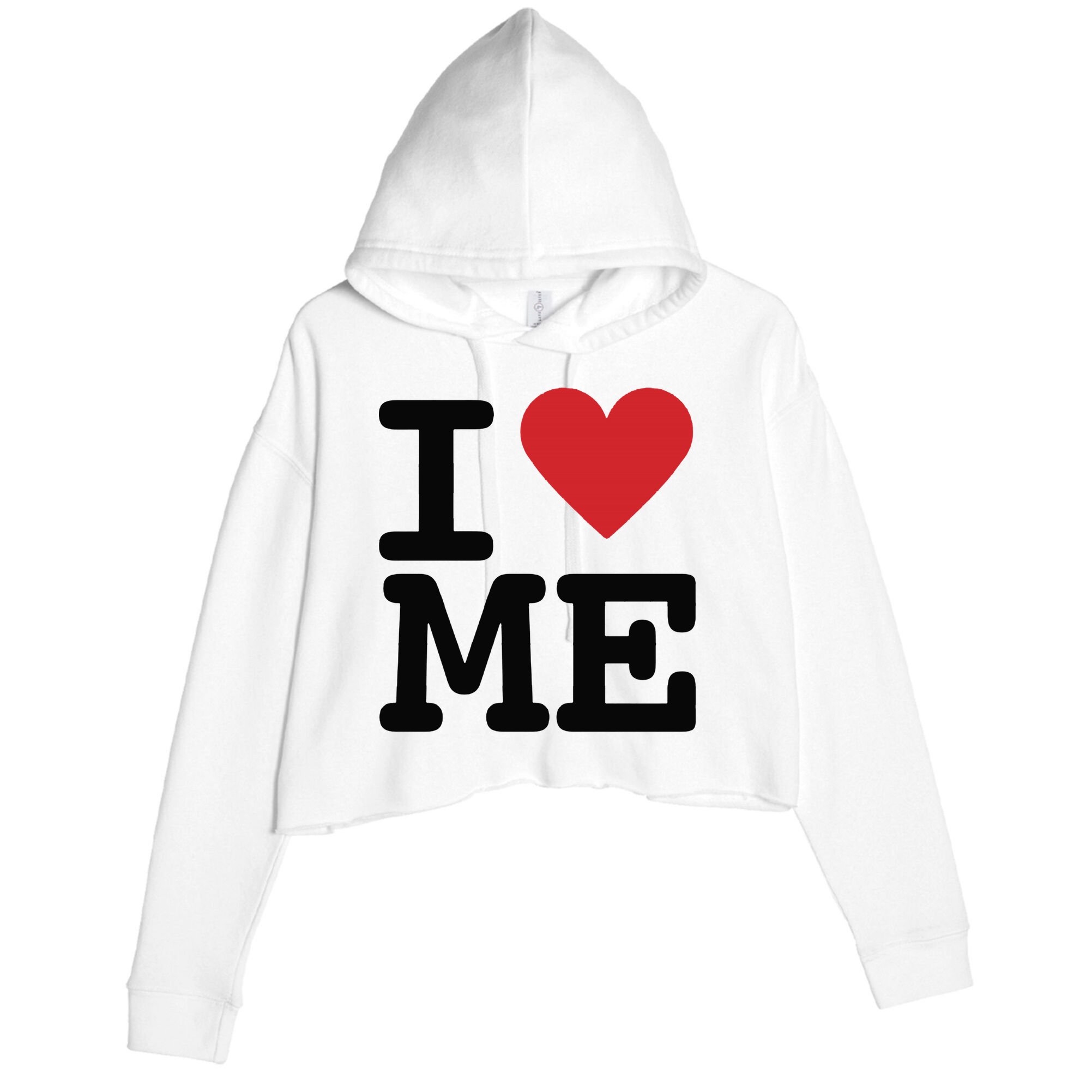 I Heart Me Self Love Gift Crop Fleece Hoodie