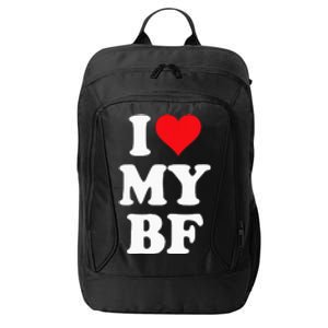 I Heart My Bf ValentineS Day For Boyfriend Best City Backpack