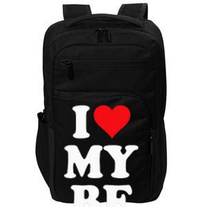 I Heart My Bf ValentineS Day For Boyfriend Best Impact Tech Backpack