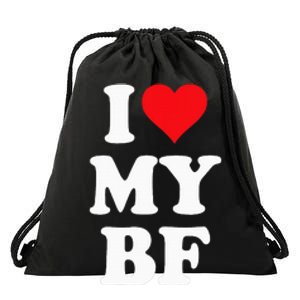 I Heart My Bf ValentineS Day For Boyfriend Best Drawstring Bag